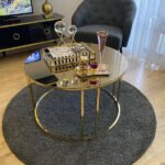 Honey Glass Stainless Table