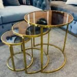 Stainless steel table set 3 pieces