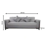 Light Grey Liva Sofa Set - Image 2