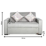 Dora Amza Silver Sofa Bed