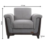 Light Grey Liva Sofa Set - Image 4
