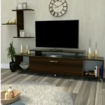 وحدة تلفزيون خشب داكن