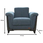Dark Gray Liva Dora Sofa - Image 8