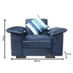 ⁦طقم غرفة المعيشة ميلانو – أزرق كحلي⁩ - الصورة ⁦11⁩