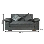 Milan Gray Living Room Set - Image 7