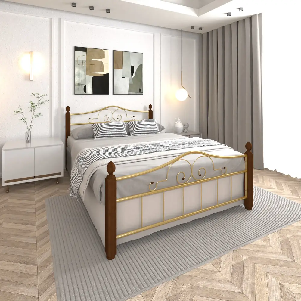 01_qxt9g3qop22pfkya Date Palm Single Bed, Musky Wood, 140 Cm - Golden - Image 1