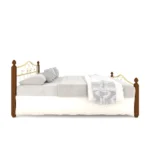 Date Palm Single Bed, Musky Wood, 140 Cm - Golden - Image 4