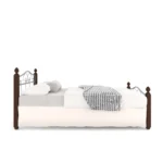 Date Palm Single Bed, Musky Wood, 90 Cm - Grey - Image 3